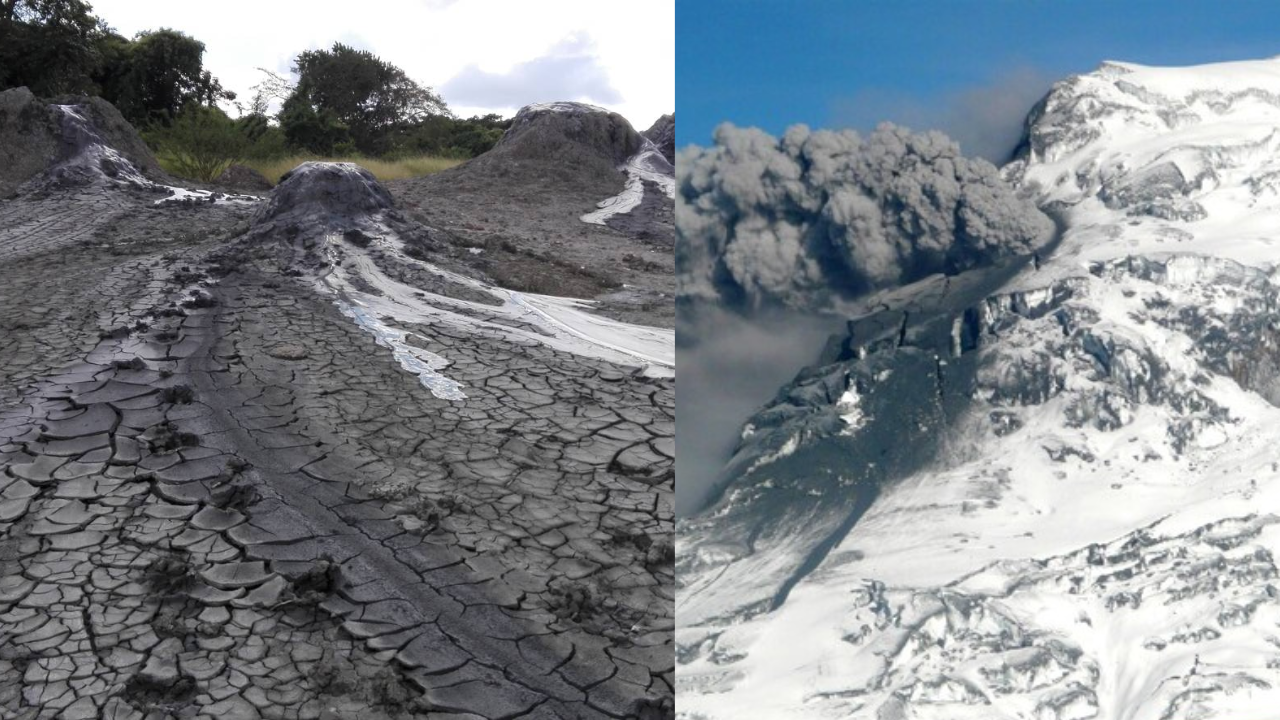 Volcanes de lodo y volcanes magmáticos. - Crédito: Servicio Geológico Colombiano y Colprensa.