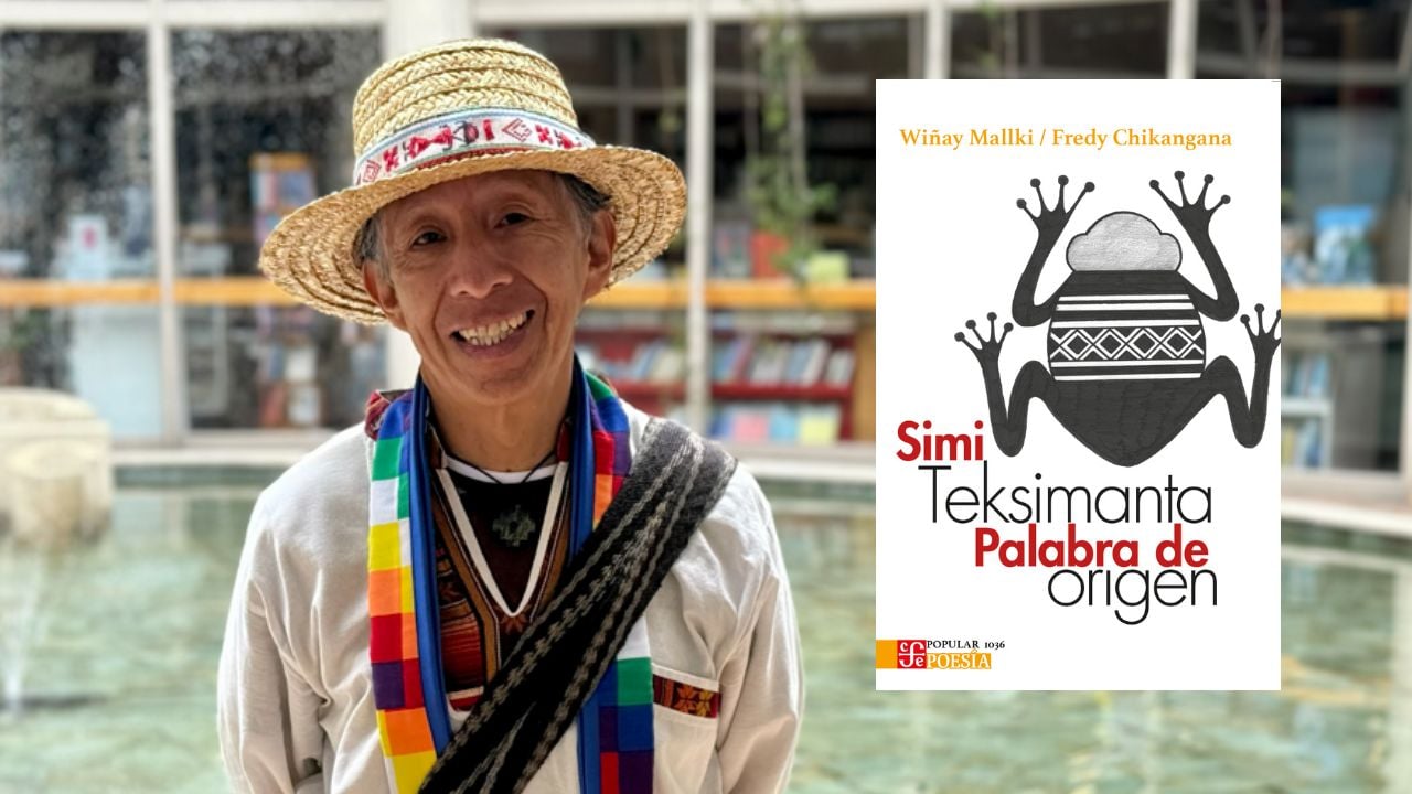 Fredy Chikangana, autor de ‘Simi Teksimanta’ o ‘Palabra de origen’, publicado por el Fondo de Cultura Económica. | Crédito: cortesía