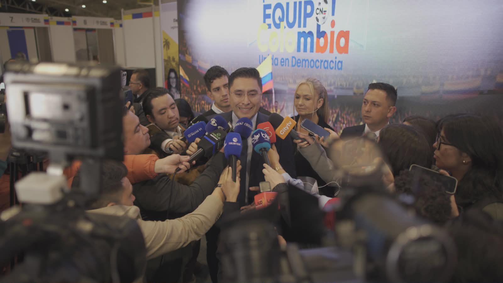 El presidente del Consejo Nacional Electoral, Cristian Quiroz, ha insistido en la importancia de que las elecciones presidenciales del 31 de mayo sean vigiladas por organismos y por la ciudadanía. Ha invitado a los colombianos a votar confiando en sus instituciones, que vienen coordinando acciones en pro de la transparencia. Credito: Cortesia CNE.