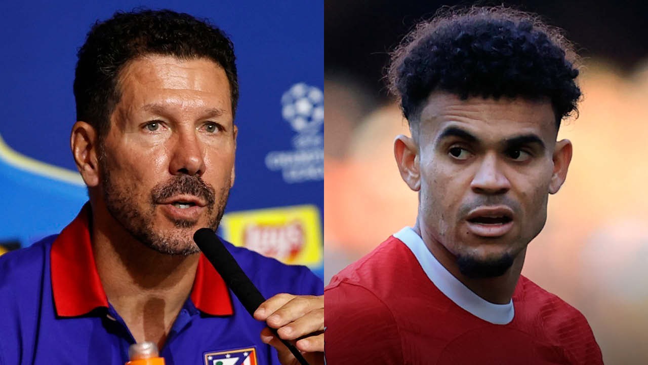 Simeone y el Atlético de Madrid espera por el Bayern de Luis Díaz, si es que mantiene la ventaja contra el Real Madrid. Creditos: Colprensa externo y Redes Sociales.