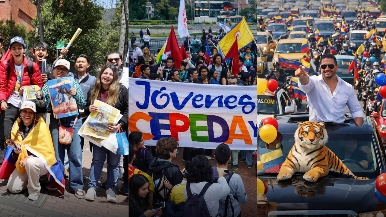 Los jóvenes de las campañas que lideran la intención de voto reconocen que el voto de su generación fue clave para la elección de Gustavo Petro en 2022. Por eso, esperan que también lo sea en los comicios del próximo 31 de mayo | Crédito: Yamith Mariño - CAMBIO