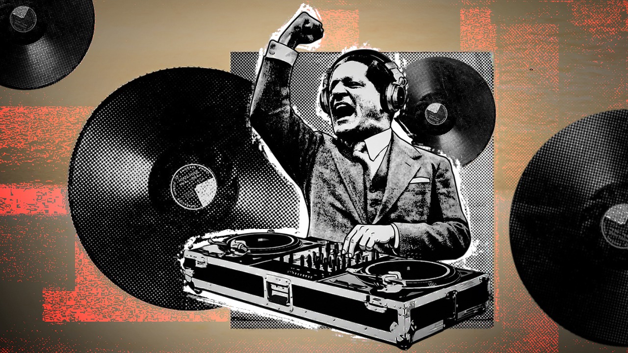 Los vinilos de Gaitán. Foto ilustración: Yamith Mariño.