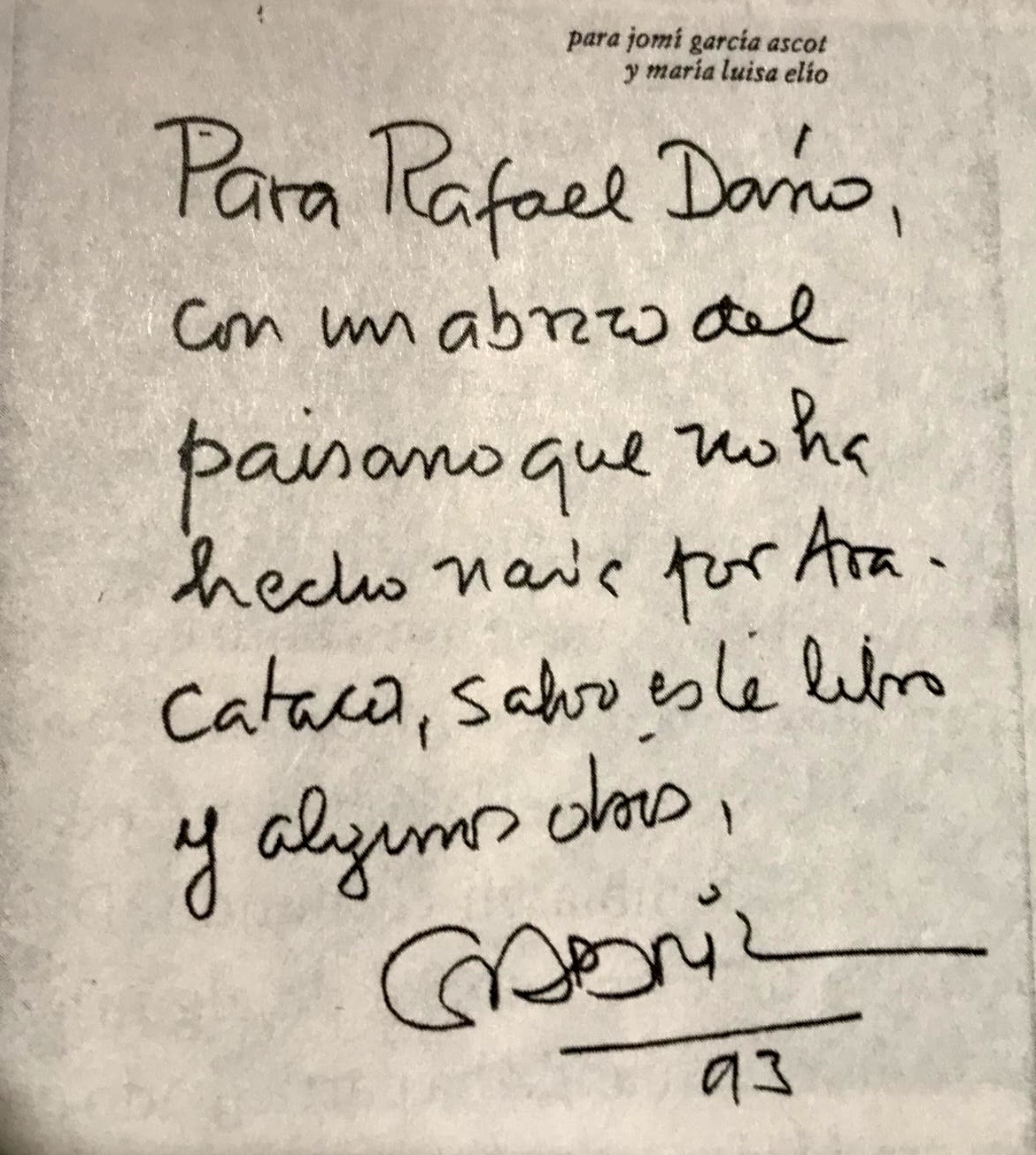 Imagen incluida en el art&iacute;culo 'LA P&Oacute;STUMA CHIVA DE GABO'