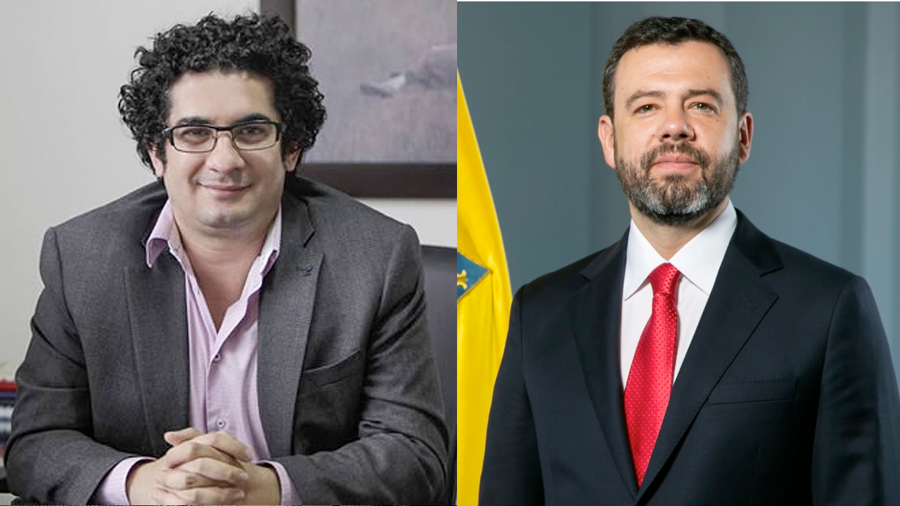 Carlos Fernando Galán, alcalde mayor de Bogotá, y Roberto Angulo, secretario de Integración Social. Crédito: Departamento para la Prosperidad Social y World Climate Foundation.