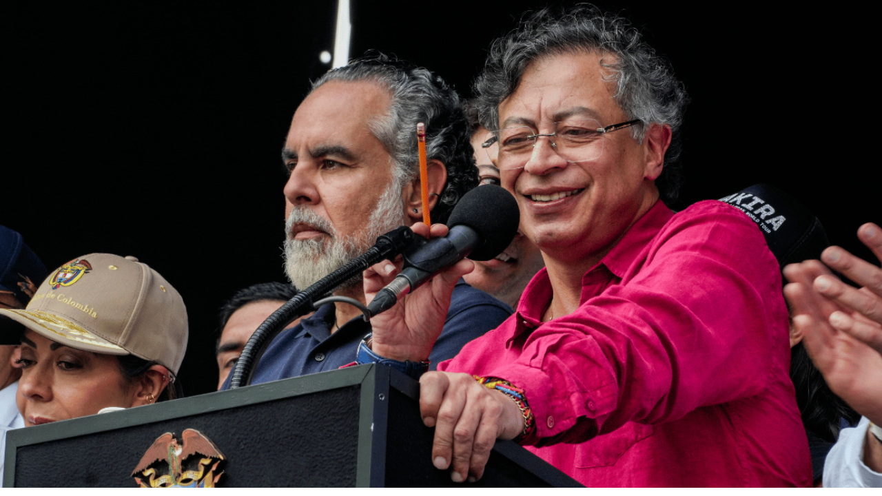 Gustavo Petro en Medellín, en donde anunció formalmente su intento de Asamblea Nacional Constituyente, el pasado primero de mayo. Créditos: Presidencia. Andrea Puentes.