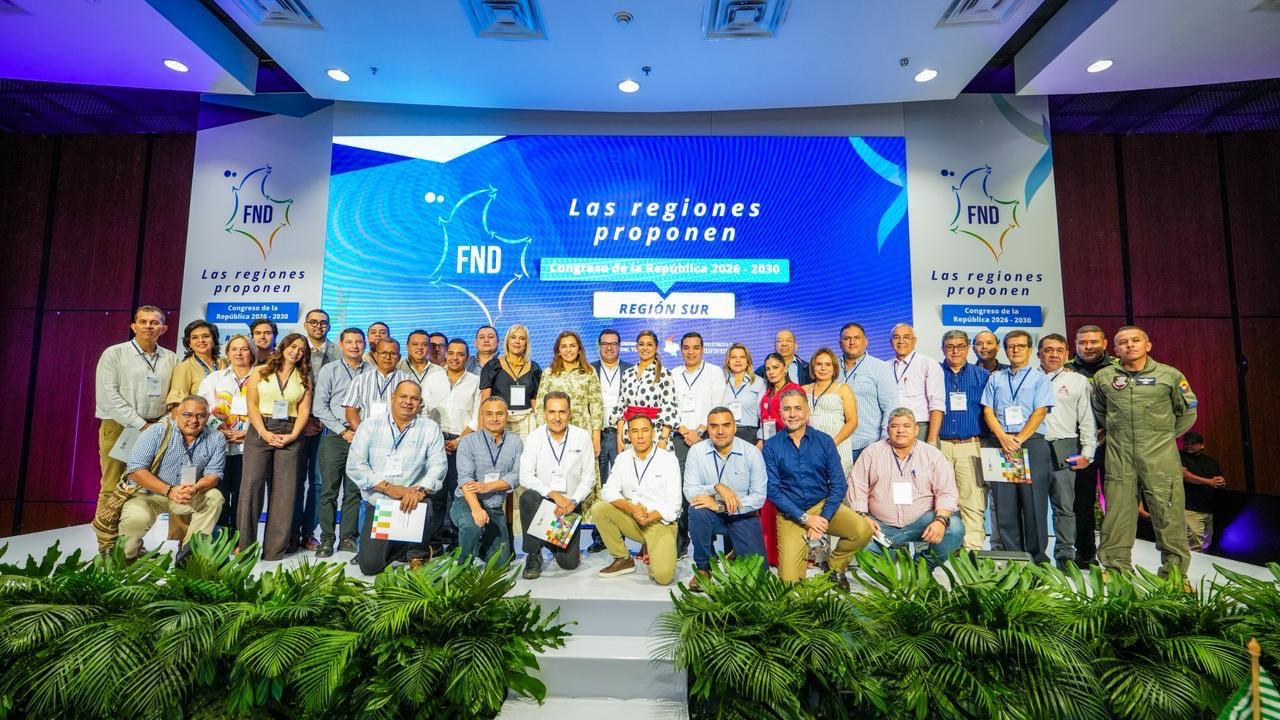 Las Regiones Proponen es una estrategia de la Federación Nacional de Departamentos que promueve el diálogo entre los territorios, los candidatos presidenciales y la academia, con miras a incidir en la toma de decisiones del Gobierno nacional y del Congreso. Foto: Cortesía FND.