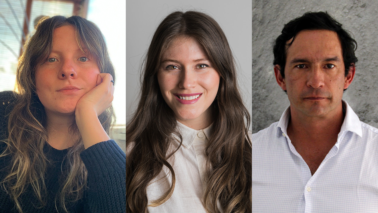 Los editores Salomé Cohen, Camila Rocca y Diego Garzón. Créditos: archivo particular