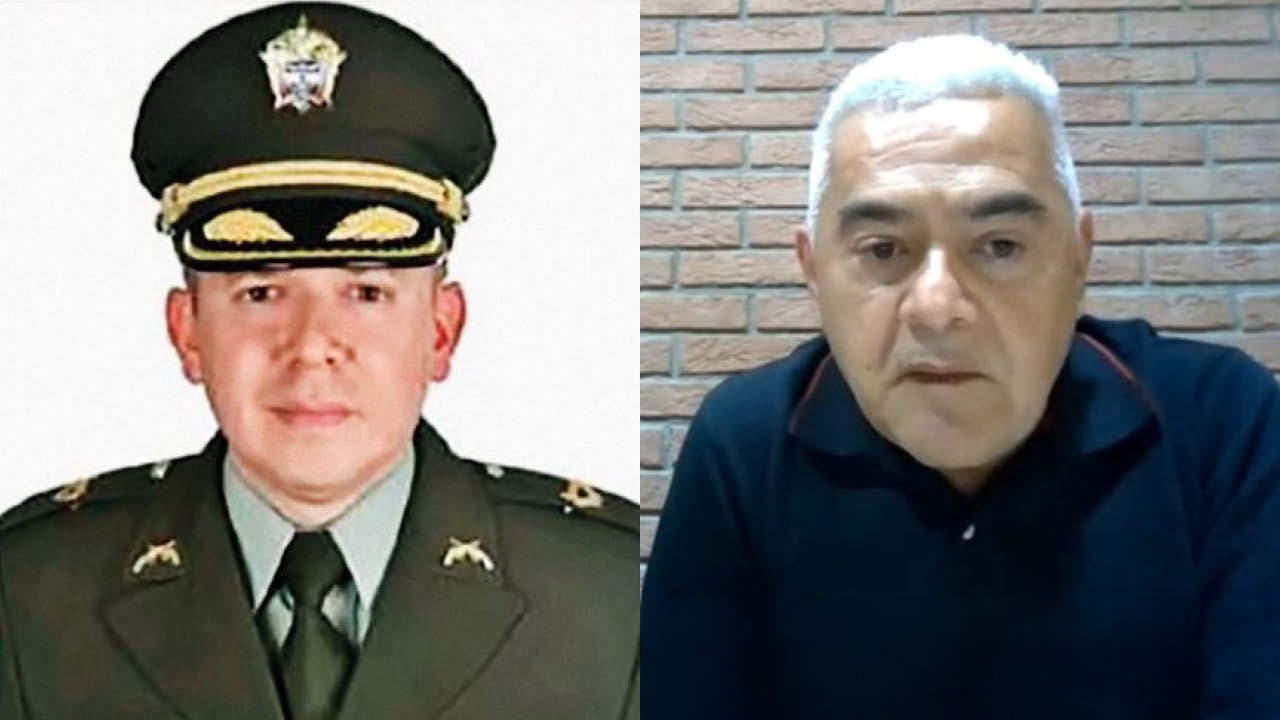 El mayor Peter Steven Nocua y Diego Marín, conocido como Papá Pitufo
